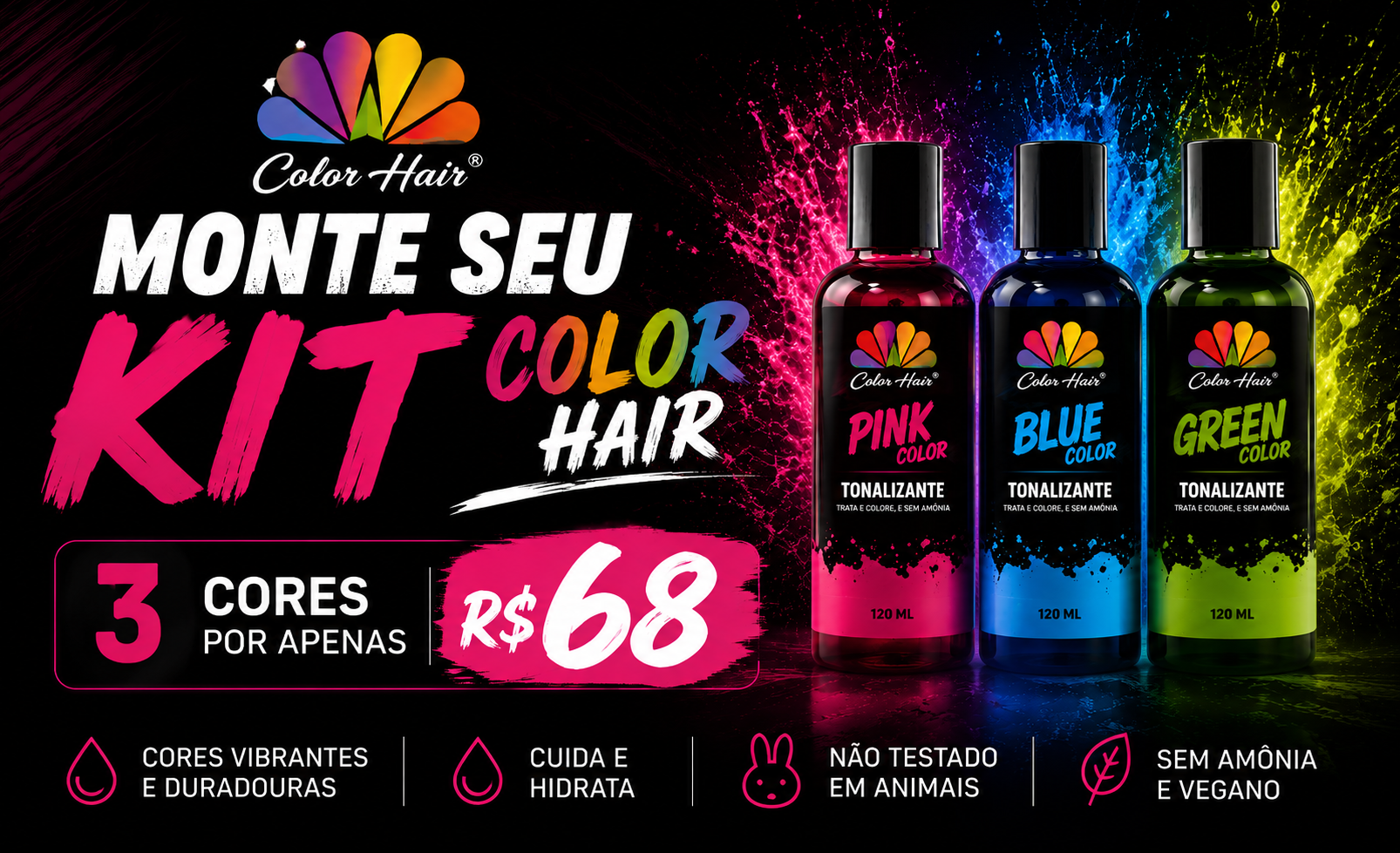  Monte seu kit Color Hair